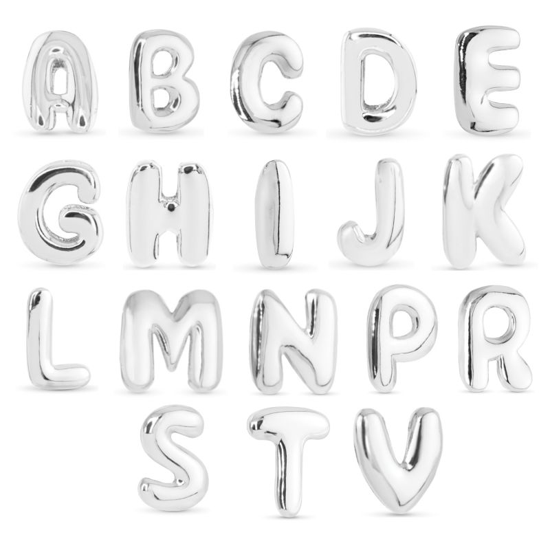Silver Initial Charm